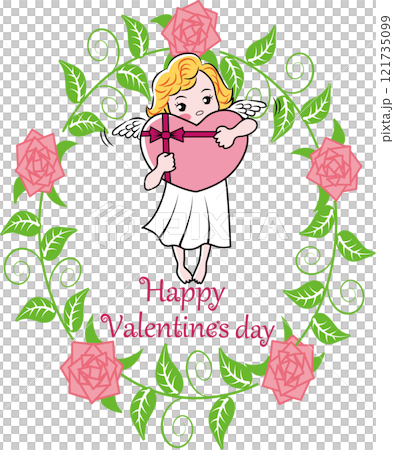 バレンタインデーの天使のイラスト 121735099