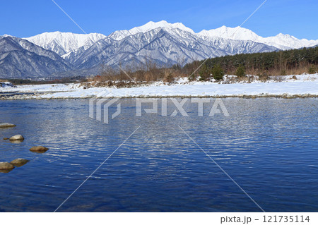 信濃大町山岳展望 冬の北アルプス後立山連峰 信濃大町山岳展望 冬の北アルプス後立山連峰 121735114