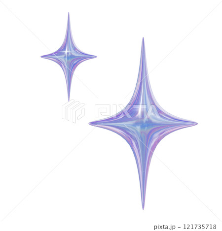 Y2K 3Dイラスト キラキラ 121735718