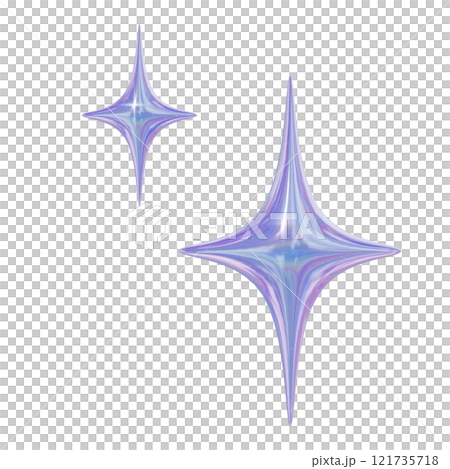 Y2K 3Dイラスト キラキラ 121735718