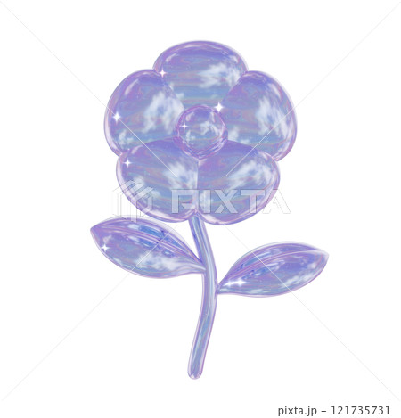 Y2K 3Dイラスト 花 Y2K 3Dイラスト 花 121735731
