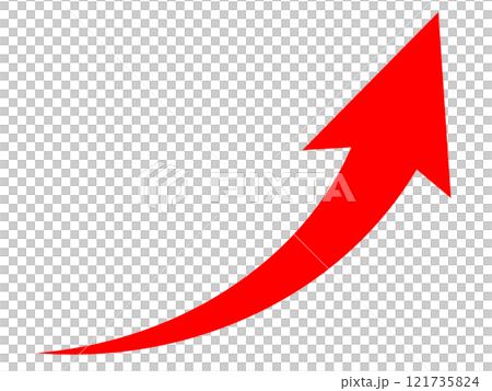 右肩上がり(上昇・UP)の矢印アイコン 右肩上がり(上昇・UP)の矢印アイコン 121735824