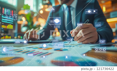 デジタルトランスフォーメーションのコンセプト デジタルトランスフォーメーションのコンセプト 121736422