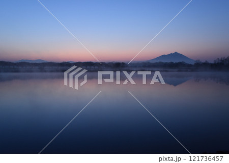 母子島遊水池、筑波山、茨城県 121736457