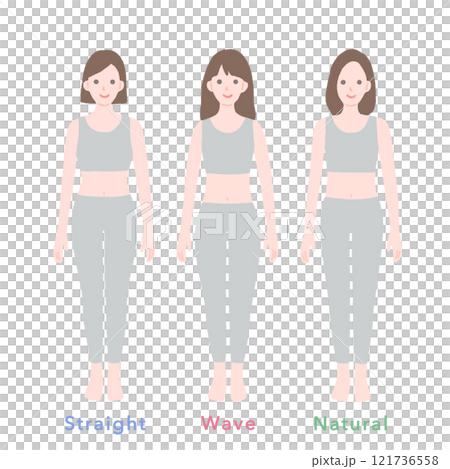 骨骼診斷:三種骨骼類型:正面視圖 骨骼診斷:三種骨骼類型:正面視圖 121736558