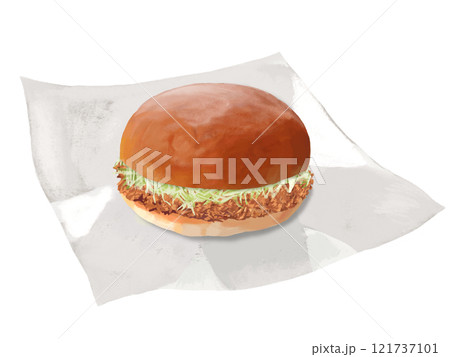 ロースカツバーガー(包み紙付き) ロースカツバーガー(包み紙付き) 121737101