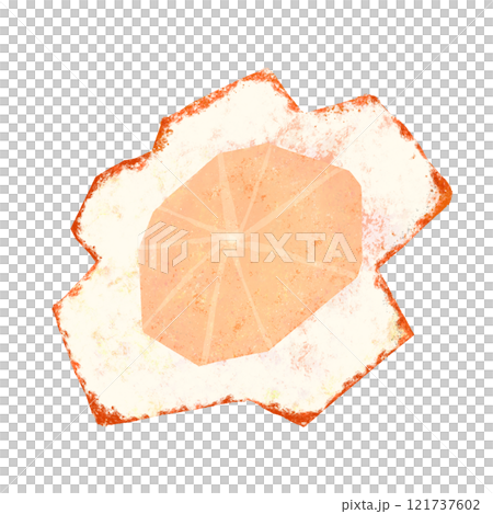 去皮和打開的橘子的拼貼畫 121737602