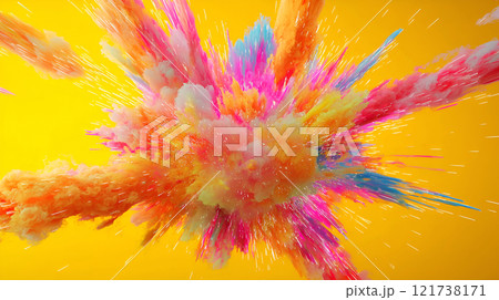 colored powder on the background of colored 121738171