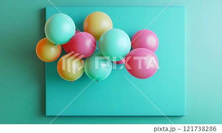 background with balloons 121738286