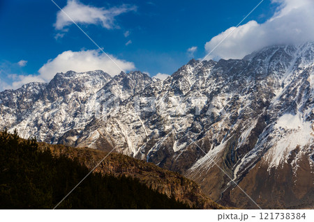 Rocky landscape of Greater Caucasus mountains on sunny spring day Rocky landscape of Greater Caucasus mountains on sunny spring day 121738384