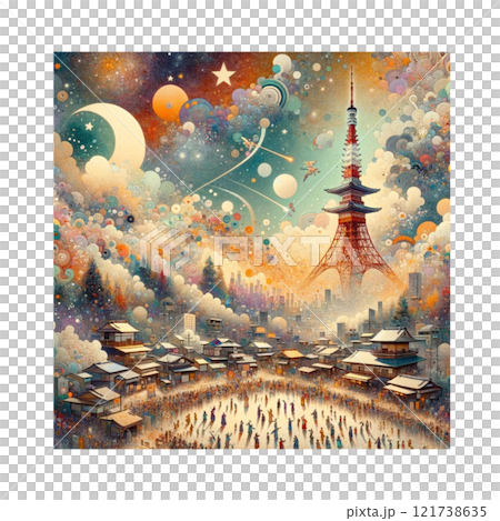 奇幻東京節童話繪畫生成AI 121738635