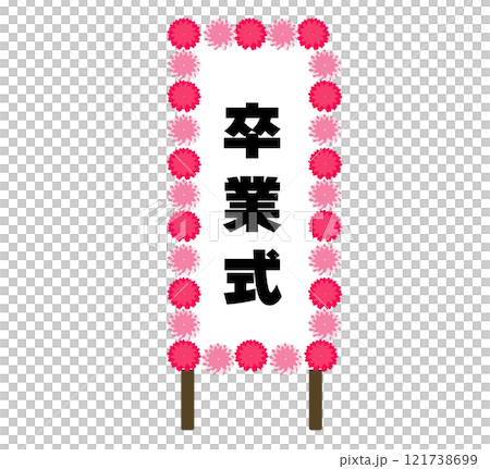 Graduation ceremony sign and roses. Graduation ceremony sign and roses. 121738699