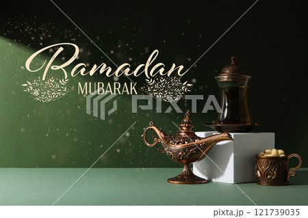 A beautiful greeting card for the celebration of Ramadan A beautiful greeting card for the celebration of Ramadan 121739035