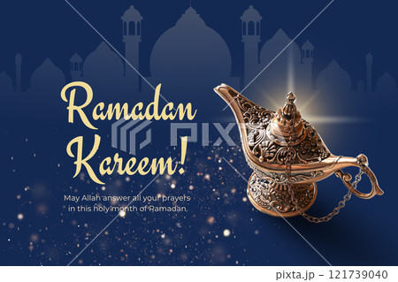 A beautiful greeting card for the celebration of Ramadan A beautiful greeting card for the celebration of Ramadan 121739040