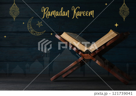 A beautiful greeting card for the celebration of Ramadan 121739041