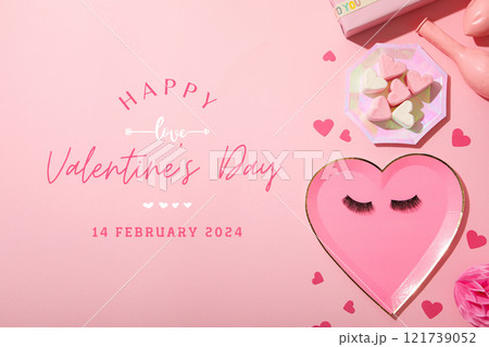 Valentine's Day, poster for the holiday of lovers. 121739052
