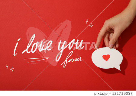 Valentine's Day, poster for the holiday of lovers. 121739057