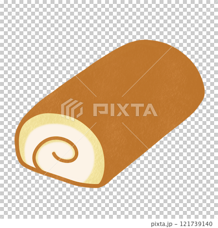 Simple cute roll cake illustration Simple cute roll cake illustration 121739140
