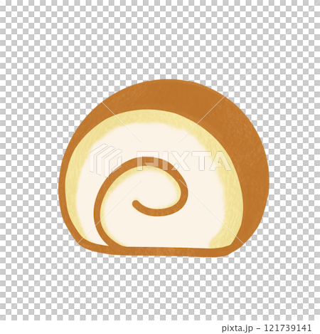 Simple cute roll cake illustration Simple cute roll cake illustration 121739141