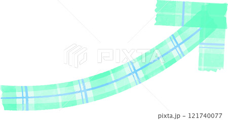 マスキングテープの矢印緑 