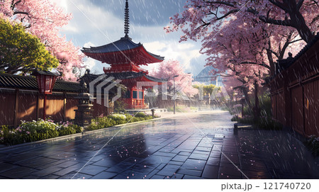 日本建築 桜 さくら 121740720