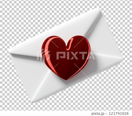 3d red heart with envelope isolated. notify newsletter, online incoming email, happy valentine's day concept, 3d illustration render 3d red heart with envelope isolated. notify newsletter, online incoming email, happy valentine's day concept, 3d illustration render 121741026