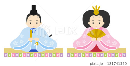 ひな人形のイラスト-1 ひな人形のイラスト-1 121741350