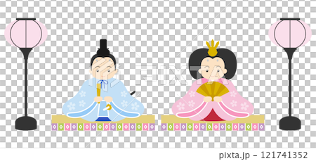 Illustration of Hina dolls and decorations-3 121741352