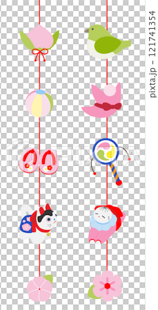 Hanging decorations, hanging ornaments 121741354