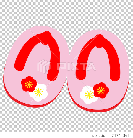 懸掛裝飾zori涼鞋的插圖 懸掛裝飾zori涼鞋的插圖 121741361