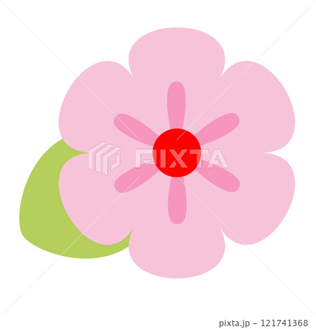 つるし飾りの桃の花のイラスト つるし飾りの桃の花のイラスト 121741368
