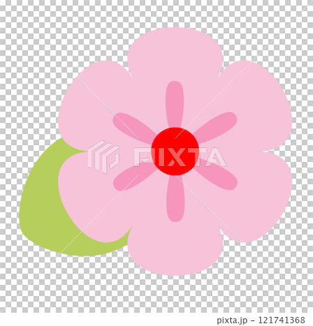 つるし飾りの桃の花のイラスト つるし飾りの桃の花のイラスト 121741368