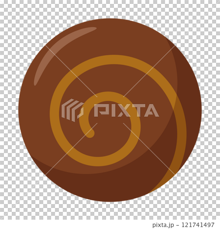 Simple swirl chocolate illustration, Valentine chocolate icon 121741497