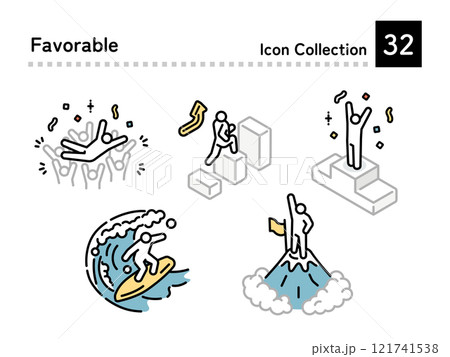 Pictogram illustration of a person in top form 121741538