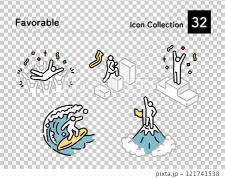 Pictogram illustration of a person in top form 121741538