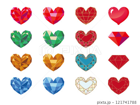 いろいろなハートのアイコンセット 121741788