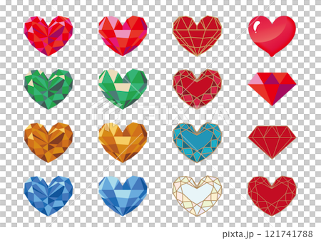 各種心圖標集 121741788