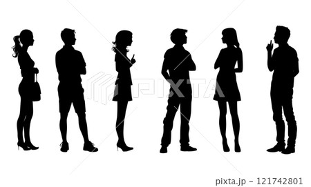 シルエットアイコン 人物 対談 シルエットアイコン 人物 対談 121742801