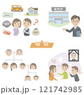 相続問題のイラストセット 121742985