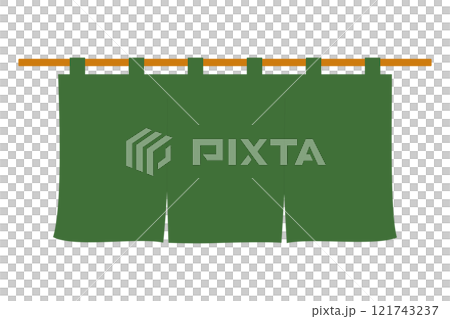 緑色ののれんのイラスト素材 [121743237] - PIXTA