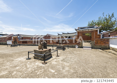 Building view of the Lee Teng-fan's Ancient Residence in Daxi of Taoyuan, Taiwan. 121743445
