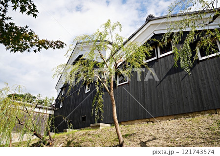 京都　伏見　十石舟から見た月桂冠大倉記念館の酒蔵（初冬） 121743574