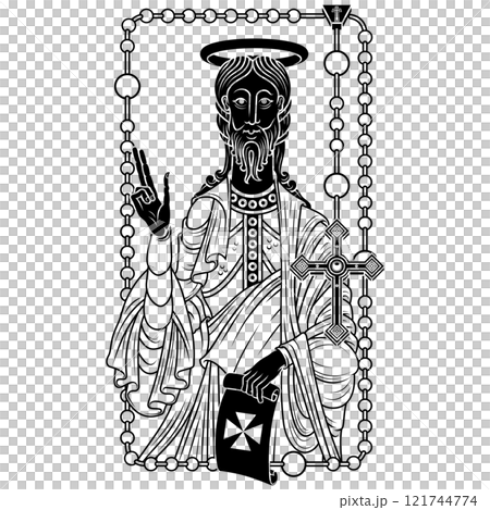 Santiago apostle with catholic rosary Santiago apostle with catholic rosary 121744774