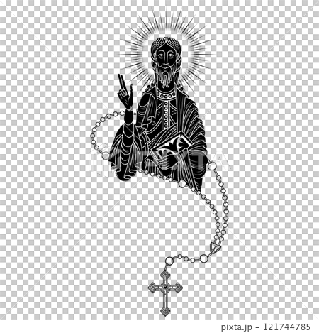 Santiago apostle with catholic rosary Santiago apostle with catholic rosary 121744785