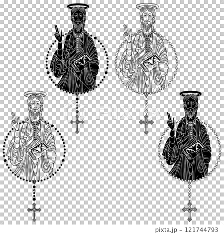 Santiago apostle with catholic rosary Santiago apostle with catholic rosary 121744793