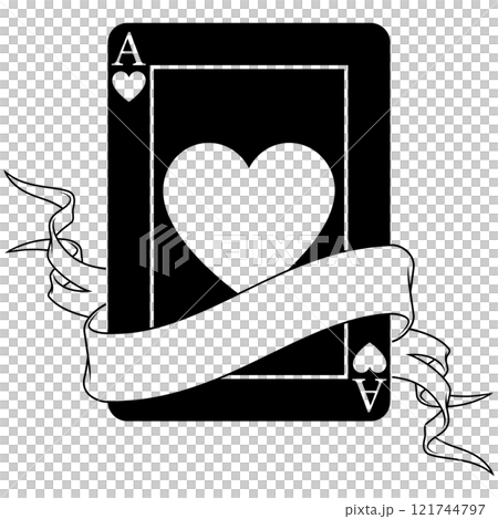 Poker cards surrounded by a ribbon Poker cards surrounded by a ribbon 121744797