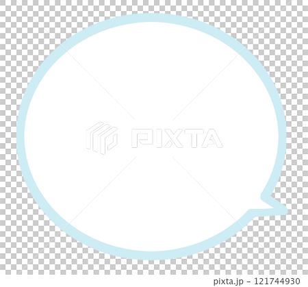Speech bubble circle light blue 121744930