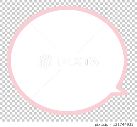 Speech bubble, round, pink 121744932