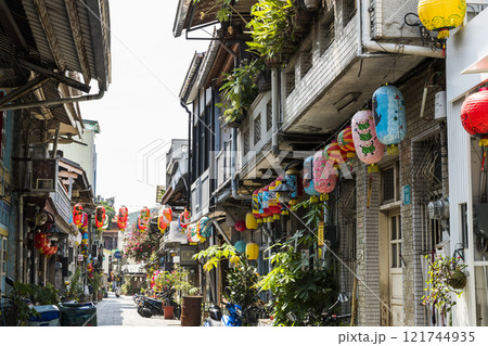 The old building view of Shennong Street in Tainan, Taiwan, has become a hub of culture creation and art distribution in recent years. The old building view of Shennong Street in Tainan, Taiwan, has become a hub of culture creation and art distribution in recent years. 121744935