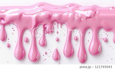 垂れるピンクのクリーム 垂れるピンクのクリーム 121745043